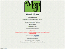 Tablet Screenshot of mosaicpress.com